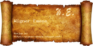 Wigner Emese névjegykártya